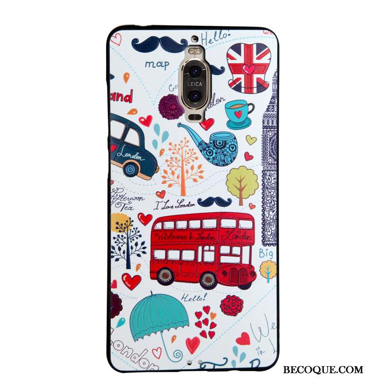 Huawei Mate 9 Pro Multicolore Dessin Animé Ornements Suspendus Coque De Téléphone Silicone Étui