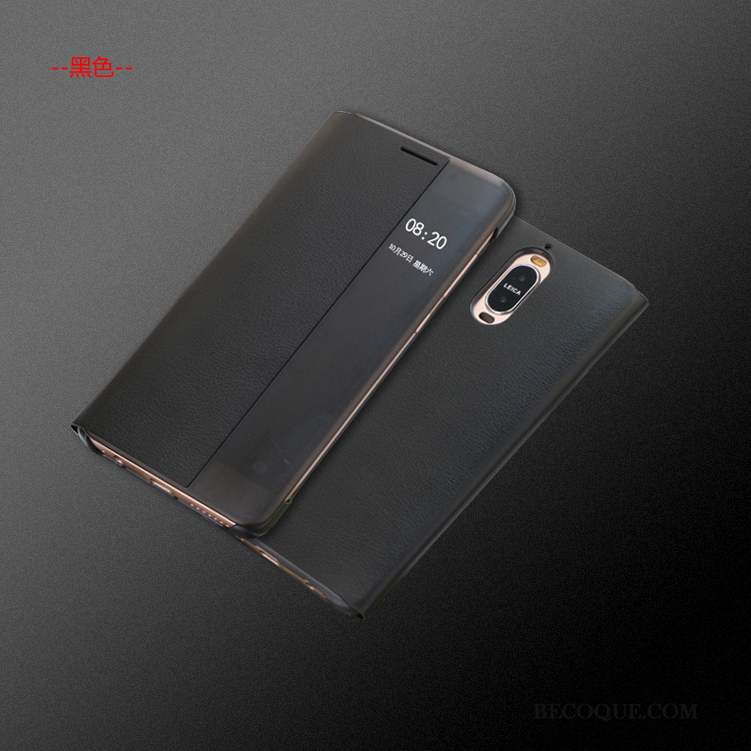 Huawei Mate 9 Pro Étui Coque De Téléphone Bleu Étui En Cuir Protection