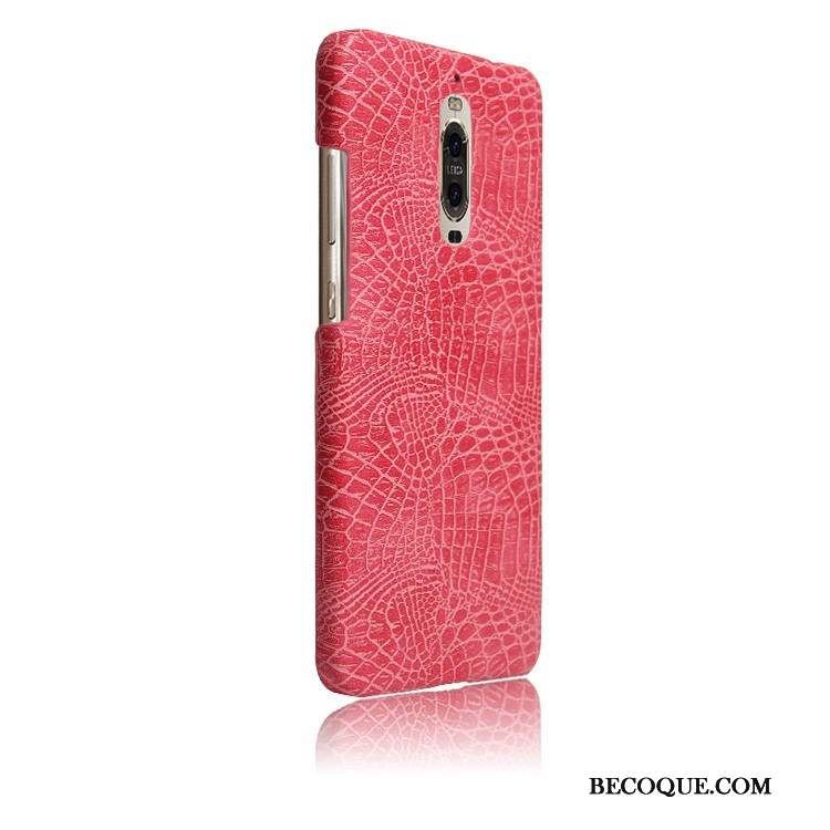 Huawei Mate 9 Pro Étui En Cuir Crocodile Vert Coque De Téléphone Clair Protection