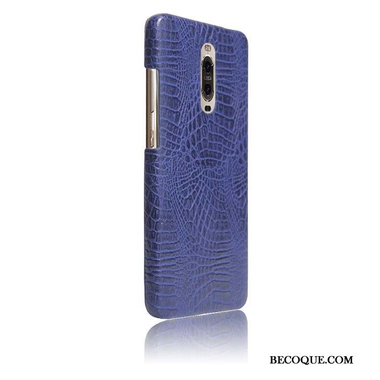 Huawei Mate 9 Pro Étui En Cuir Crocodile Vert Coque De Téléphone Clair Protection