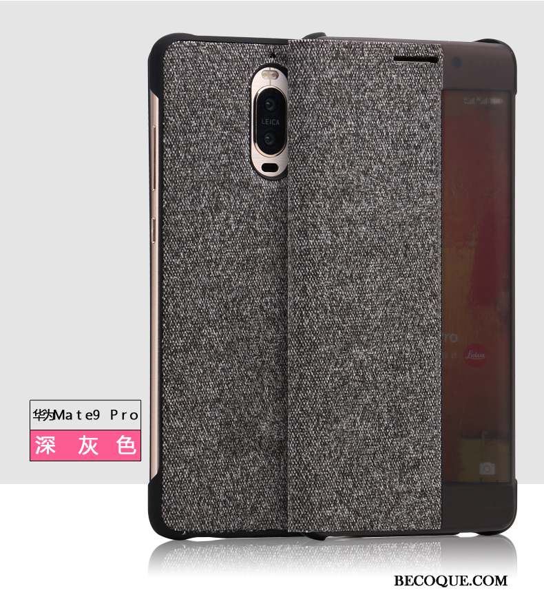 Huawei Mate 9 Pro Étui En Cuir Noir Téléphone Portable Protection Coque De Téléphone Housse