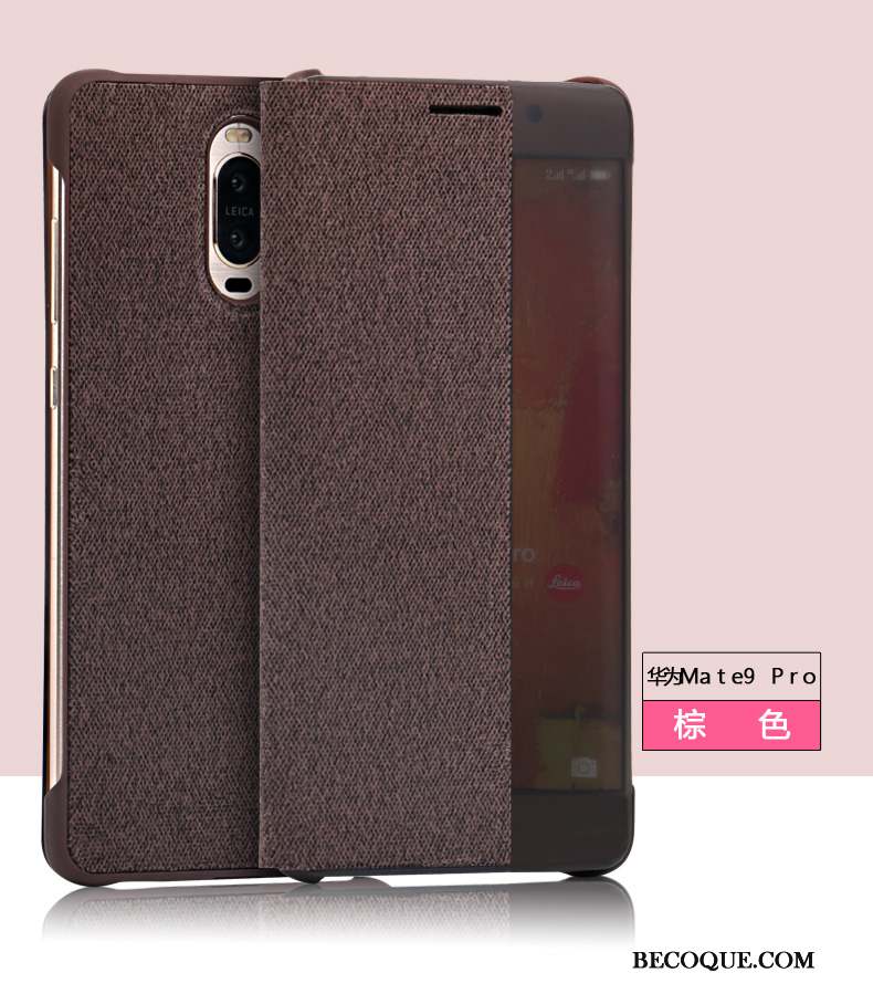 Huawei Mate 9 Pro Étui En Cuir Noir Téléphone Portable Protection Coque De Téléphone Housse