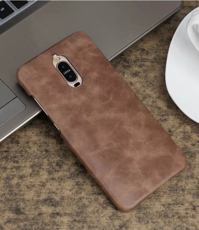 Huawei Mate 9 Pro Étui Protection Noir Coque De Téléphone Cuir Véritable Téléphone Portable