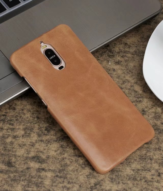 Huawei Mate 9 Pro Étui Protection Noir Coque De Téléphone Cuir Véritable Téléphone Portable