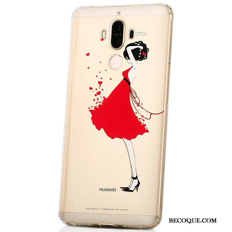 Huawei Mate 9 Tout Compris Coque De Téléphone Silicone Dessin Animé Transparent Étui