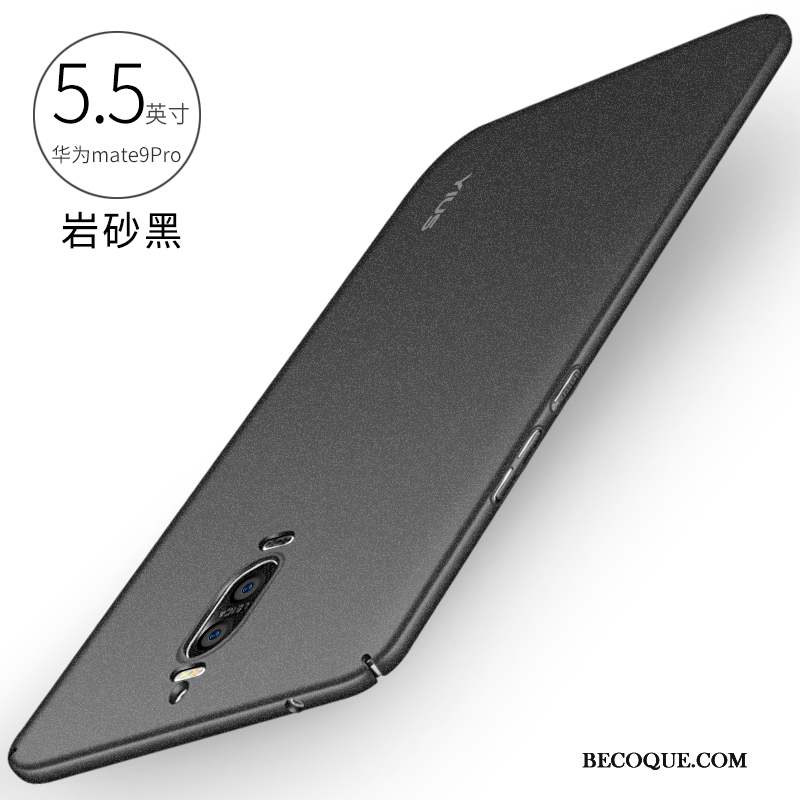Huawei Mate 9 Étui Coque De Téléphone Difficile Noir Incassable Délavé En Daim
