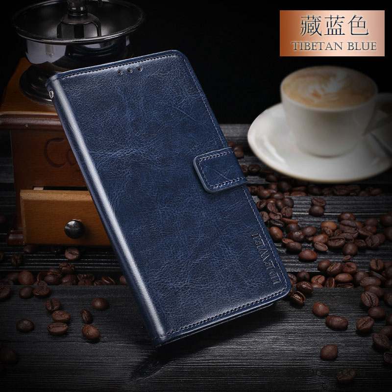 Huawei Mate S Bleu Clamshell Portefeuilles Étui En Cuir Protection Coque De Téléphone