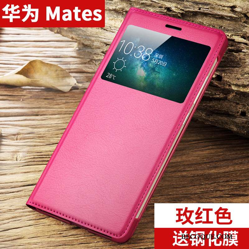 Huawei Mate S Clamshell Coque De Téléphone Incassable Étui Bleu Étui En Cuir