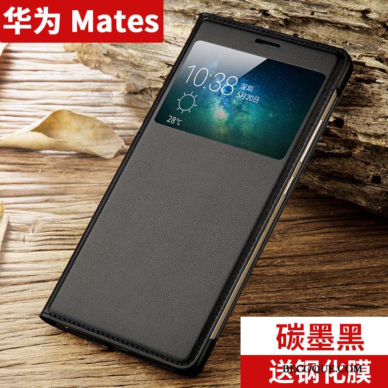 Huawei Mate S Clamshell Coque De Téléphone Incassable Étui Bleu Étui En Cuir