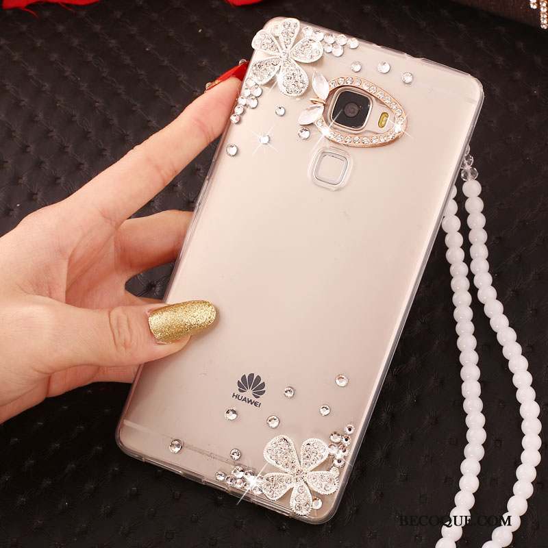 Huawei Mate S Coque De Téléphone Fluide Doux Étui Anneau Or Ornements Suspendus