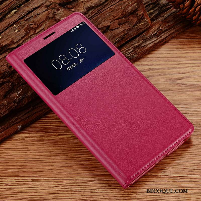 Huawei Mate S Coque De Téléphone Rose Téléphone Portable Étui En Cuir Clamshell