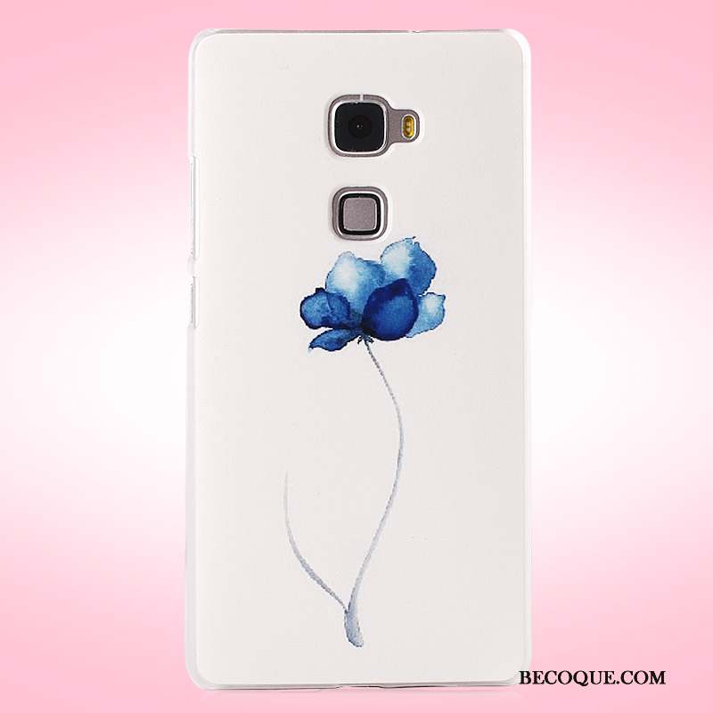 Huawei Mate S Difficile Peinture Violet Étui Coque Délavé En Daim