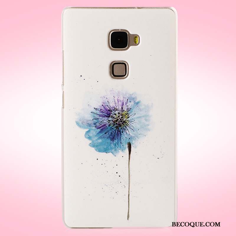 Huawei Mate S Difficile Peinture Violet Étui Coque Délavé En Daim