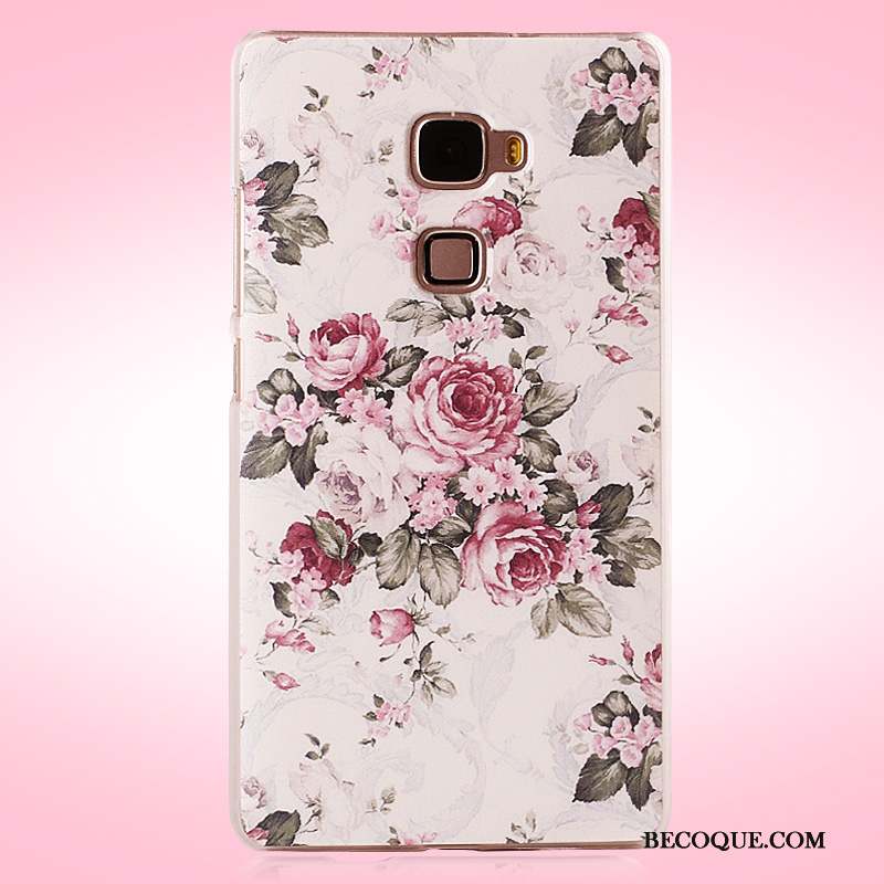 Huawei Mate S Difficile Peinture Violet Étui Coque Délavé En Daim