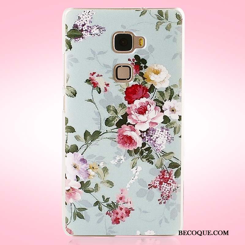 Huawei Mate S Difficile Peinture Violet Étui Coque Délavé En Daim