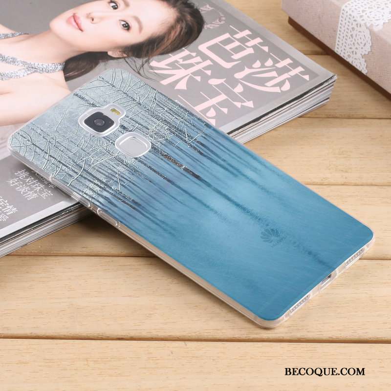 Huawei Mate S Incassable Très Mince Bleu Coque De Téléphone Protection Tendance