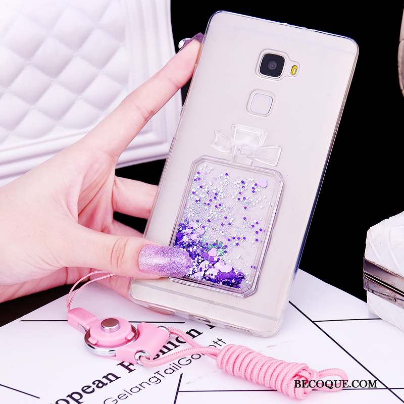 Huawei Mate S Incassable Étui Quicksand Silicone Coque De Téléphone Violet