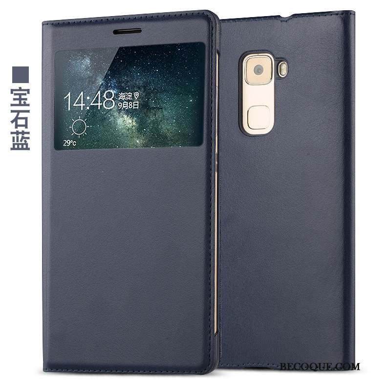 Huawei Mate S Protection Étui Blanc Étui En Cuir Clamshell Coque De Téléphone