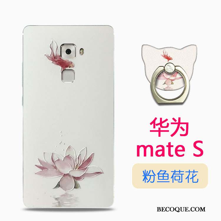 Huawei Mate S Silicone Coque Transparent Blanc Étui Beau