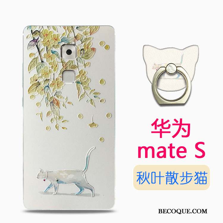 Huawei Mate S Silicone Coque Transparent Blanc Étui Beau