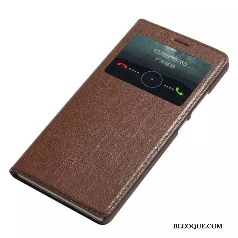 Huawei Mate S Étui En Cuir Téléphone Portable Coque De Téléphone Protection Dormance Rouge