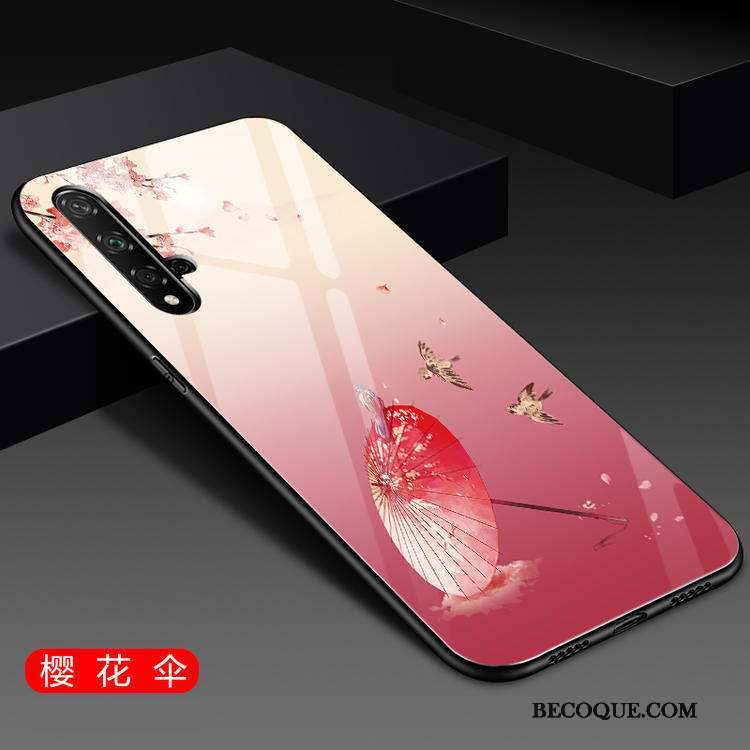 Huawei Nova 5t Coque Incassable Mode Verre Frais Bleu Tendance