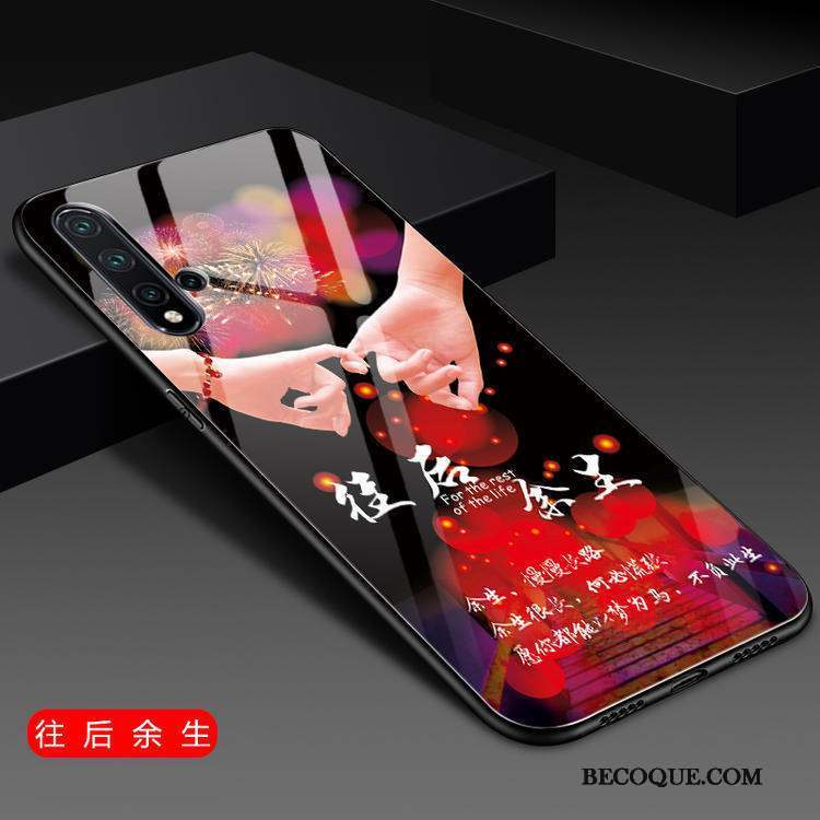 Huawei Nova 5t Coque Mode Étui Marque De Tendance Incassable Rouge Tout Compris