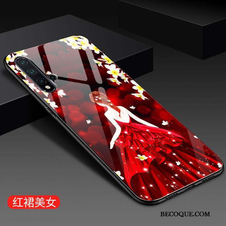 Huawei Nova 5t Coque Mode Étui Marque De Tendance Incassable Rouge Tout Compris
