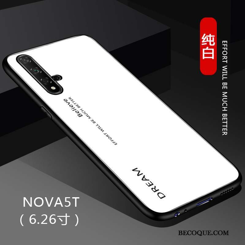 Huawei Nova 5t Coque Net Rouge Noir Tout Compris Étui Personnalisé Dégradé