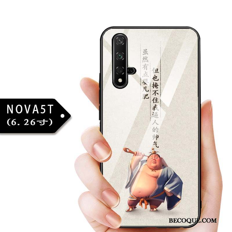 Huawei Nova 5t Coque Protection Enfant Verre Bleu Mince Étui