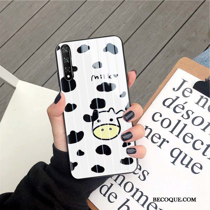 Huawei Nova 5t Incassable Étui Blanc Coque De Téléphone Protection Net Rouge