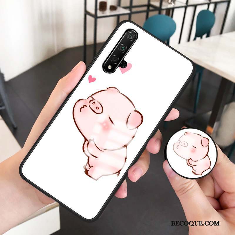 Huawei Nova 5t Marque De Tendance Coque De Téléphone Net Rouge Charmant Petit Miroir