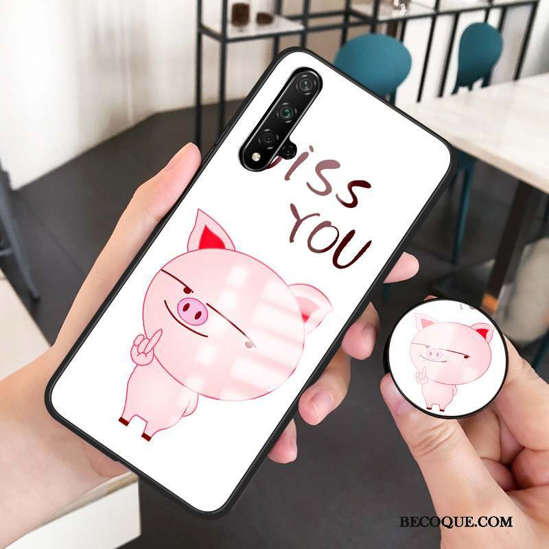 Huawei Nova 5t Marque De Tendance Coque De Téléphone Net Rouge Charmant Petit Miroir