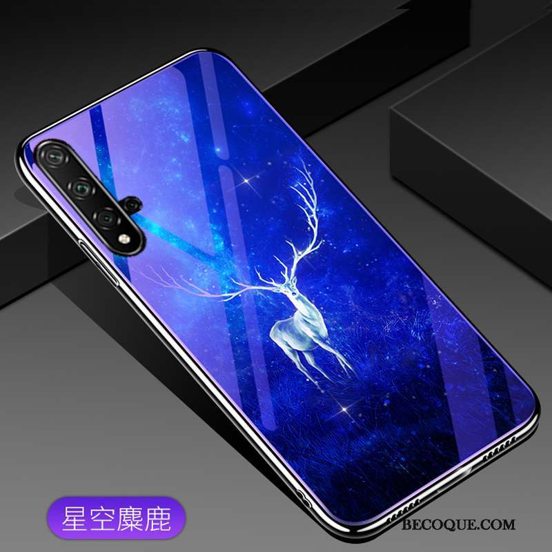 Huawei Nova 5t Net Rouge Étui Bleu Mode Tendance Coque De Téléphone