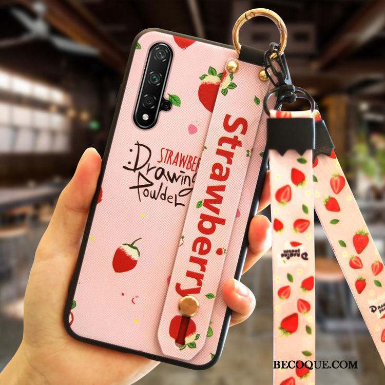 Huawei Nova 5t Silicone Nouveau Mode Rose Incassable Coque De Téléphone