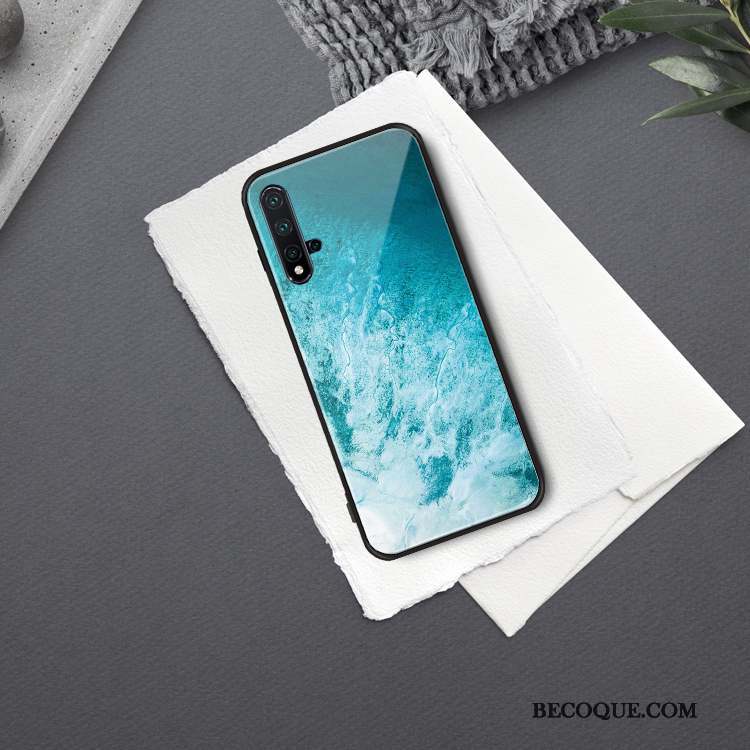 Huawei Nova 5t Tout Compris Bleu Art Net Rouge Coque De Téléphone Vent