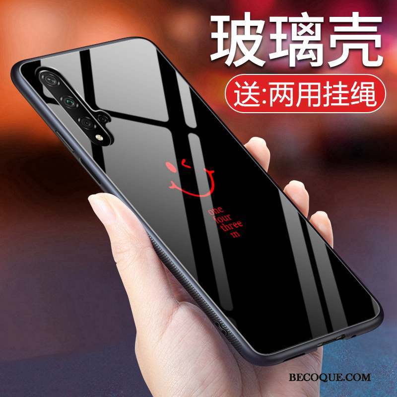 Huawei Nova 5t Verre Coque Étui Noir Protection Simple