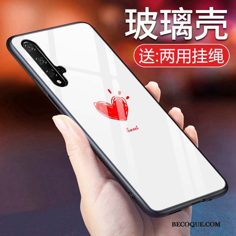 Huawei Nova 5t Verre Coque Étui Noir Protection Simple