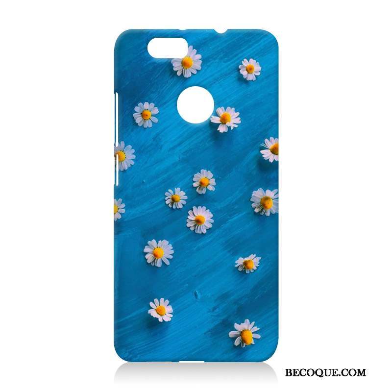 Huawei Nova Coque Gaufrage Étui Nouveau Bleu Fluide Doux