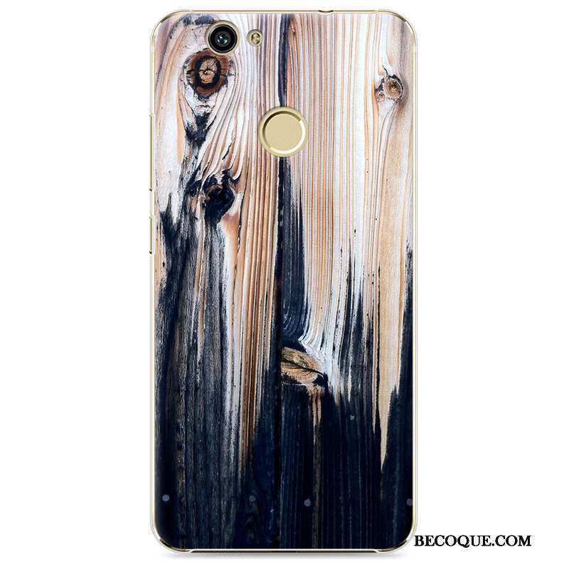 Huawei Nova Coque Grain De Bois Peinture Transparent Protection De Téléphone