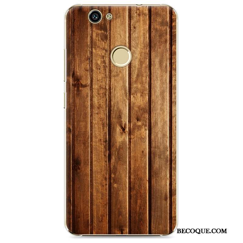 Huawei Nova Coque Grain De Bois Peinture Transparent Protection De Téléphone