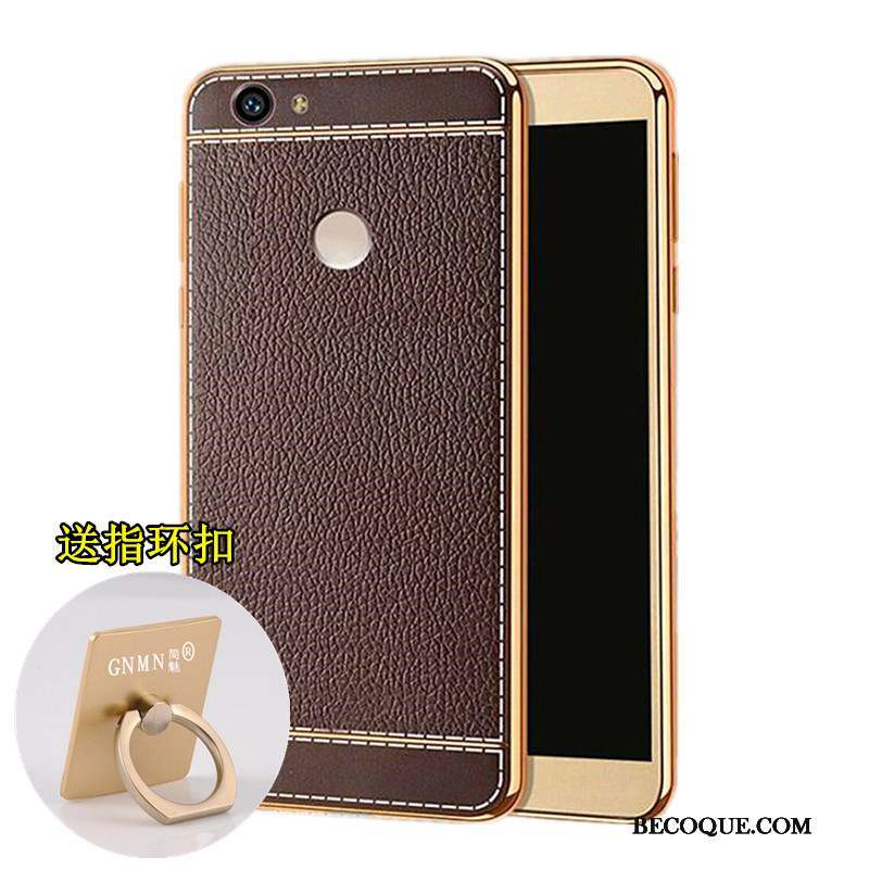 Huawei Nova Coque Protection Modèle Fleurie Fluide Doux Placage Marron Tendance