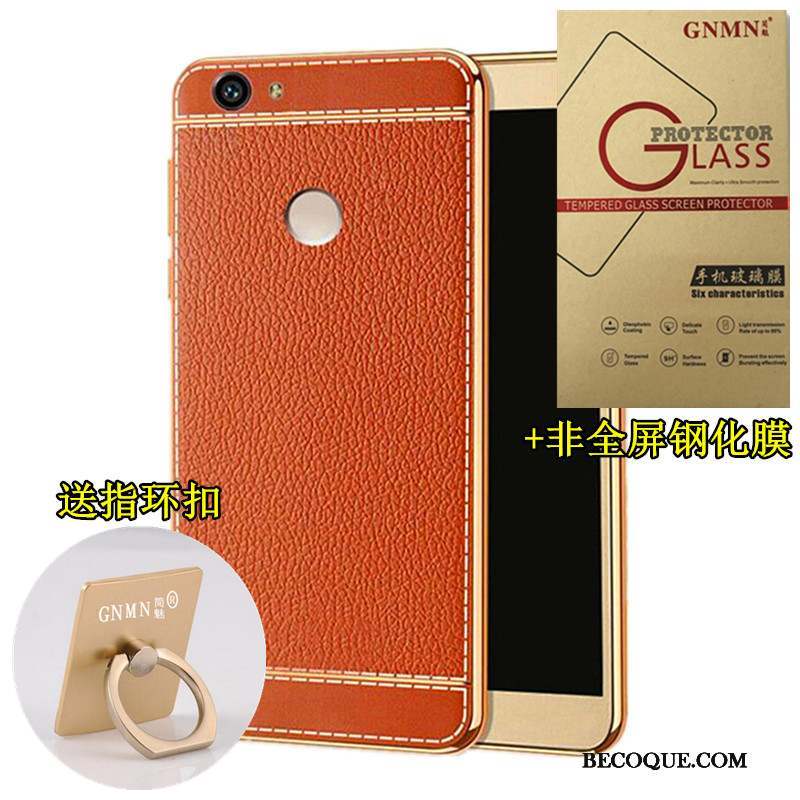 Huawei Nova Coque Protection Modèle Fleurie Fluide Doux Placage Marron Tendance