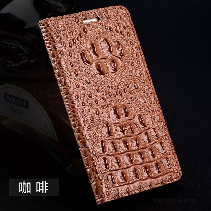 Huawei Nova Coque Silicone Personnalisé Cuir Véritable Marron Étui En Cuir Protection