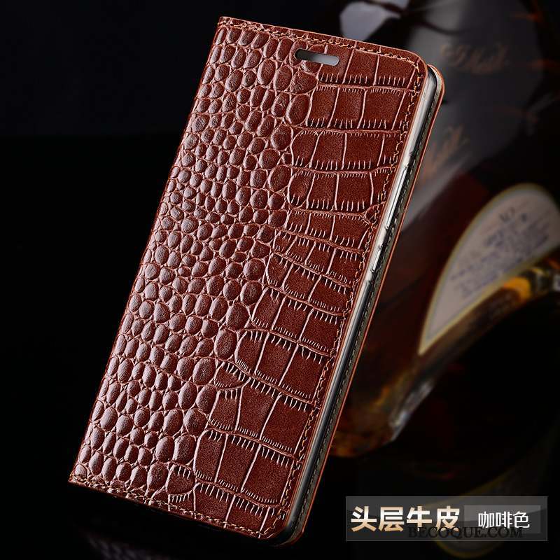 Huawei Nova Coque Silicone Personnalisé Cuir Véritable Marron Étui En Cuir Protection