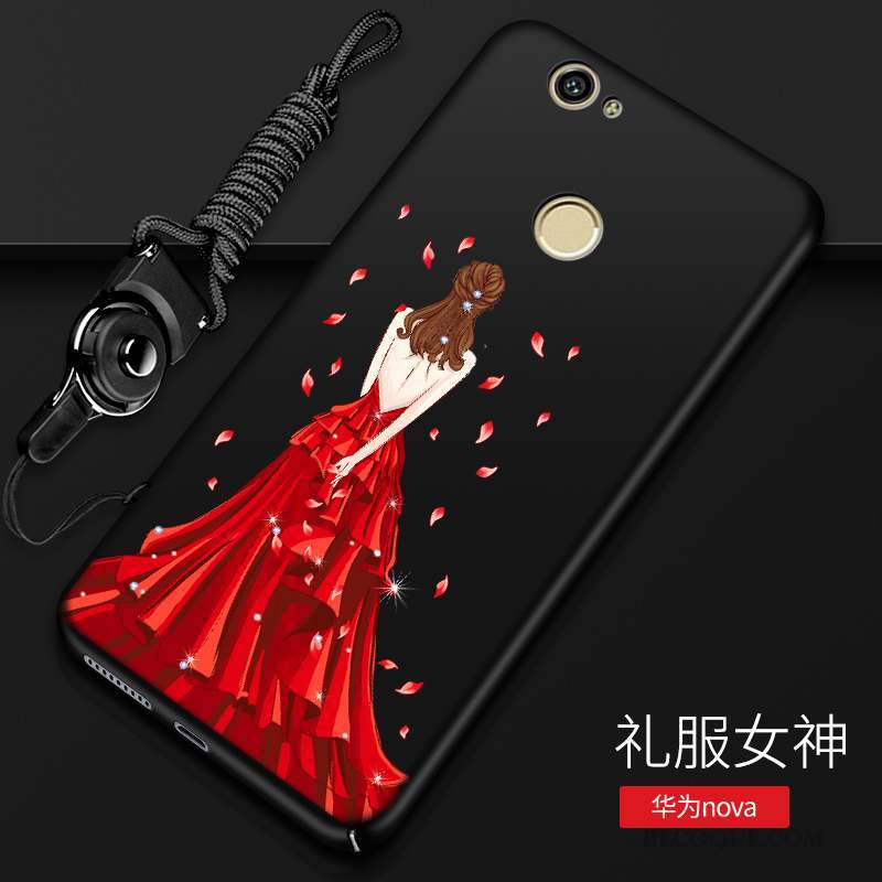 Huawei Nova Coque Tout Compris Délavé En Daim Étui Créatif Noir Difficile