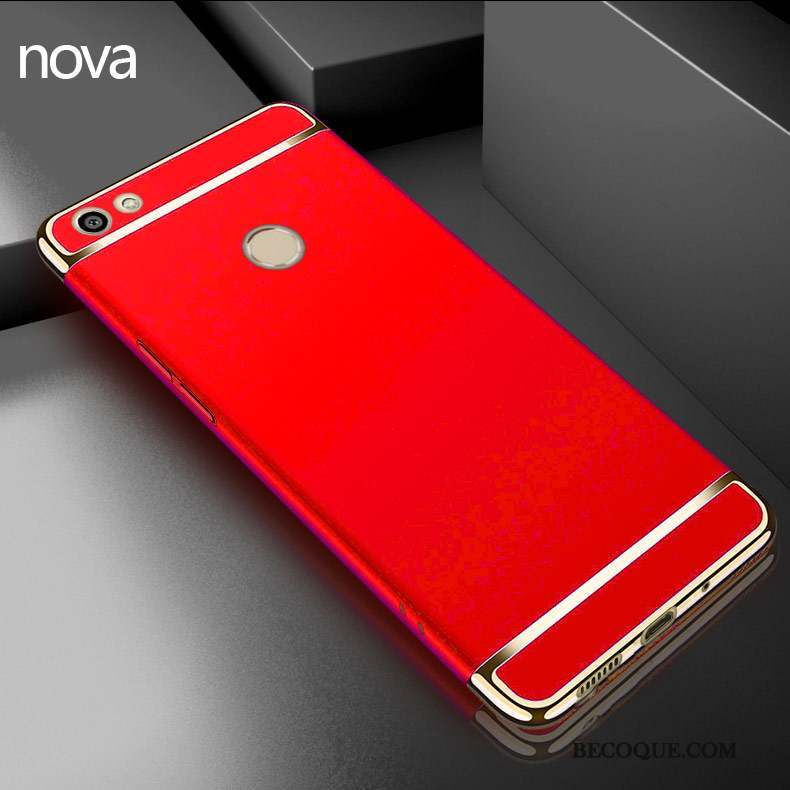 Huawei Nova Coque Étui Rose Tout Compris Délavé En Daim Protection Incassable