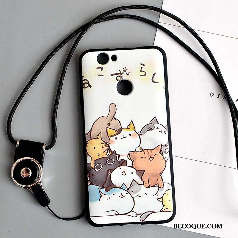 Huawei Nova Dessin Animé Coque De Téléphone Téléphone Portable Blanc Ornements Suspendus Fluide Doux