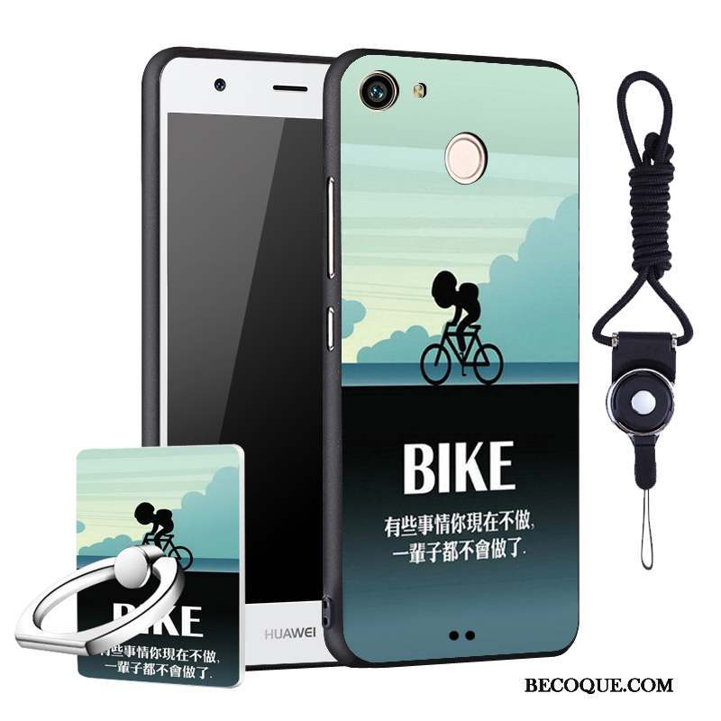 Huawei Nova Fluide Doux Dessin Animé Coque De Téléphone Délavé En Daim Incassable Protection