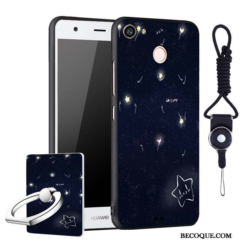 Huawei Nova Fluide Doux Dessin Animé Coque De Téléphone Délavé En Daim Incassable Protection